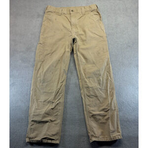 Carhartt Carpenter Pants Men's 34x32 Brown Loose Original Fit Stained Thrashed